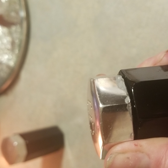 VTG 80s FRENCH OCTAGONAL BLACK GLASS S&P SHAKERS - Picture 8 of 8